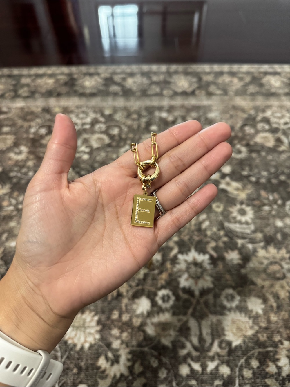 Anthropologie Initial Chain Necklace
